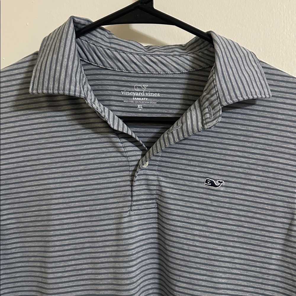 EUC Vineyard Vines Boys Sankaty Striped Short Sleeve Polo XL - Picture 3 of 5